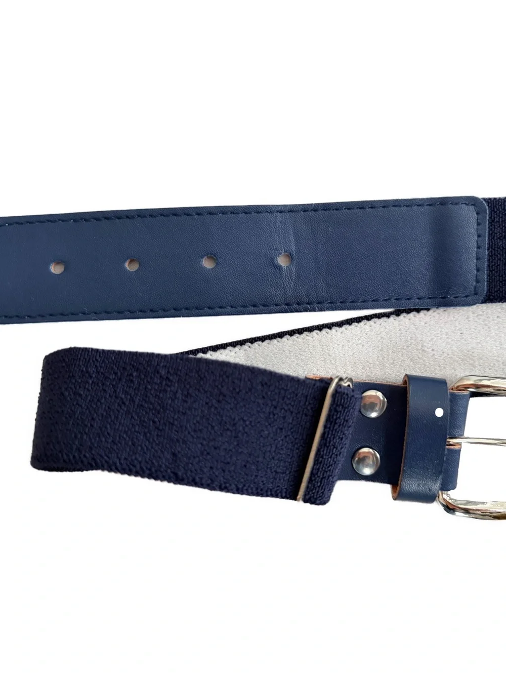 Blue Baseball Belt - Navy & White